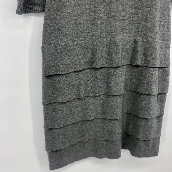CK Calvin Klein Tiered Heather Gray Dress Medium - Picture 4 of 5
